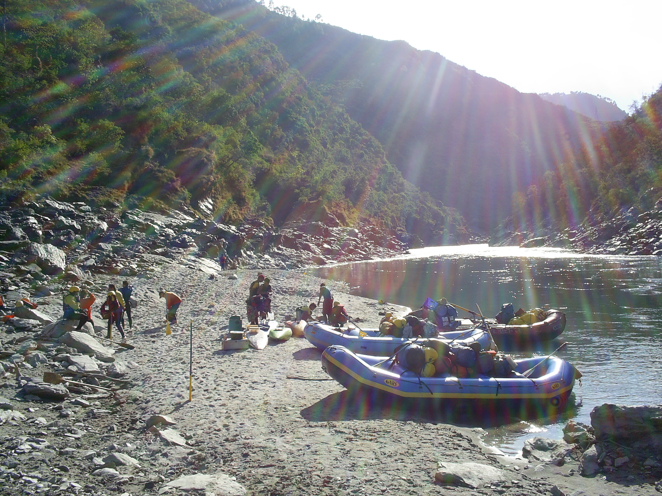 White water rafting excitement